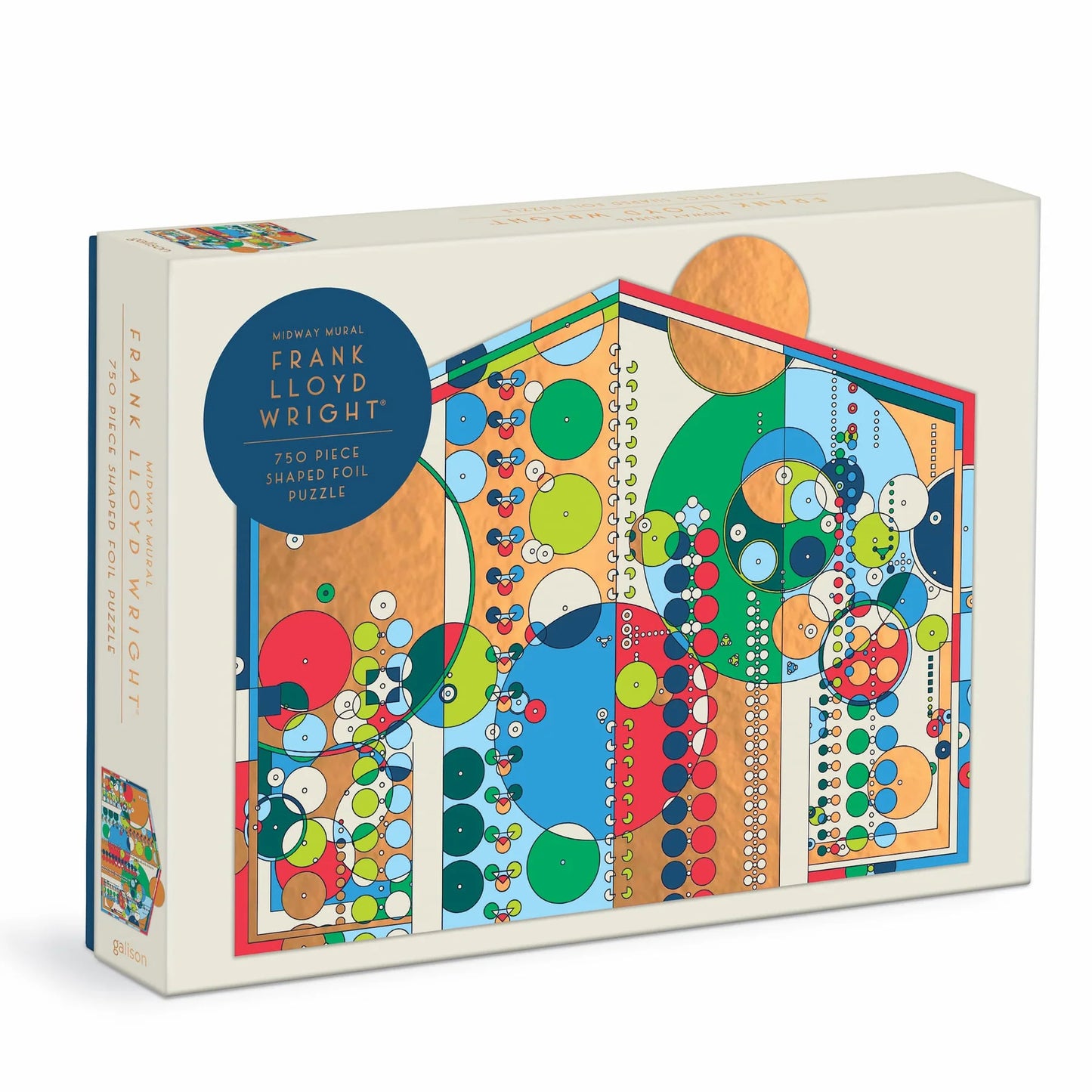 GALISON Frank Lloyd Wright  Midway Mural | 750 Piece Shaped Foil Puzzle