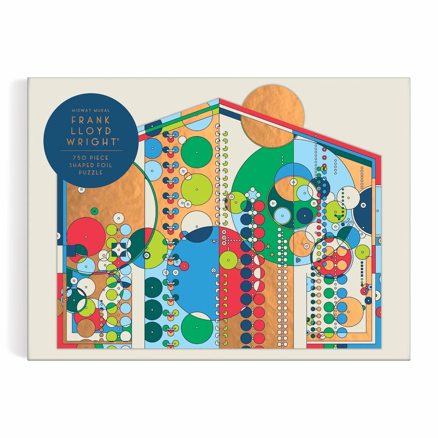 GALISON Frank Lloyd Wright  Midway Mural | 750 Piece Shaped Foil Puzzle
