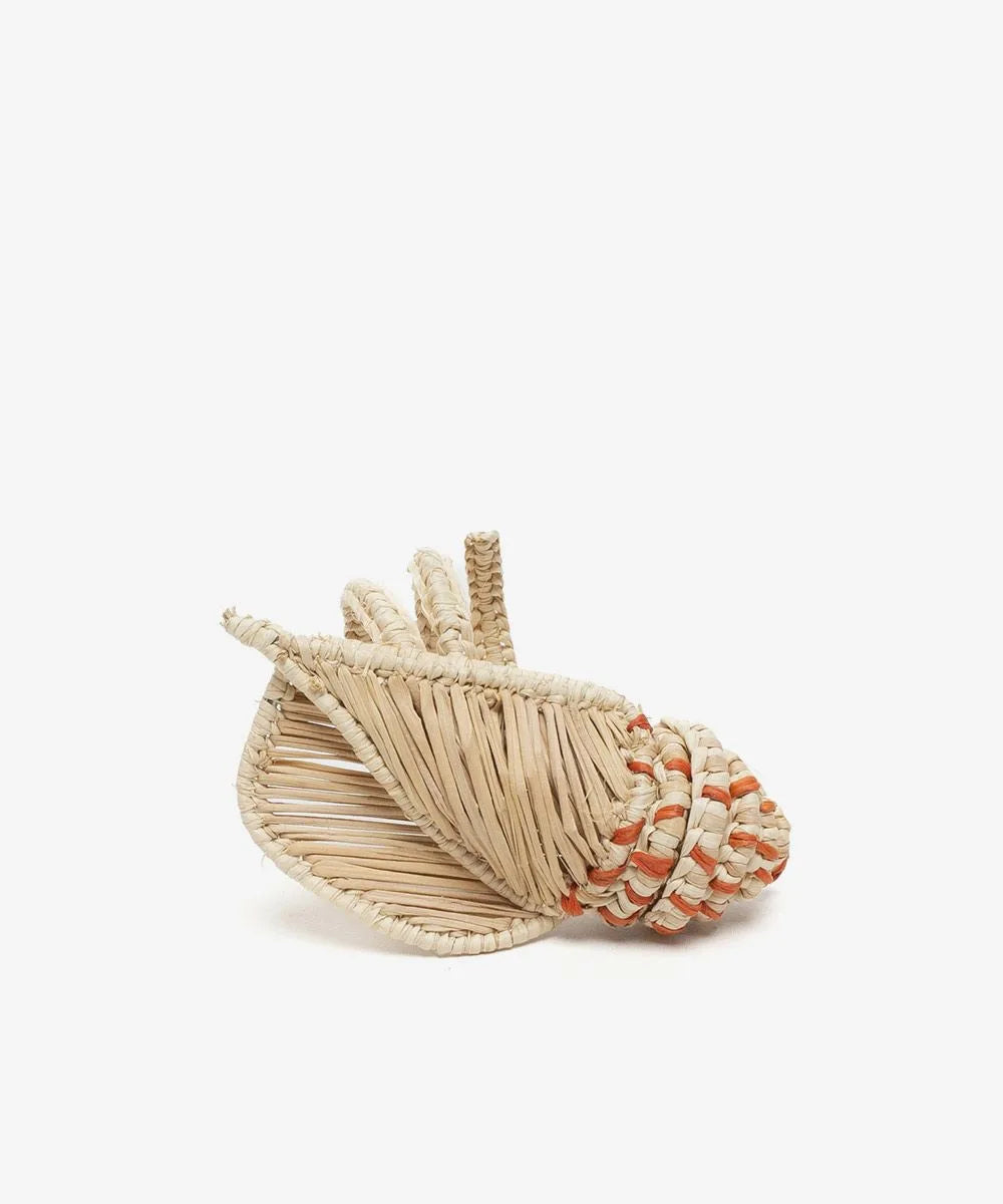 GUANABANA Napkin Ring  Seashell | White & Orange