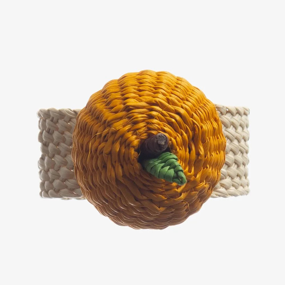 GUANABANA Orange Napkin Ring | Orange & Green