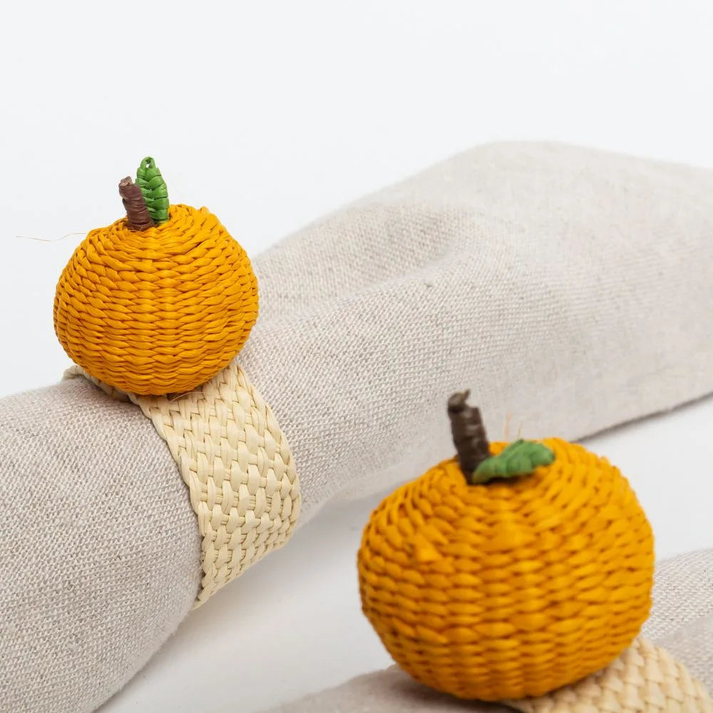 GUANABANA Orange Napkin Ring | Orange & Green