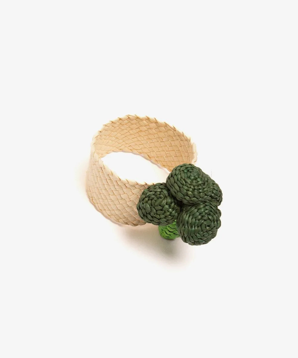 GUANABANA Napkin Ring Brocoli | Dark Green