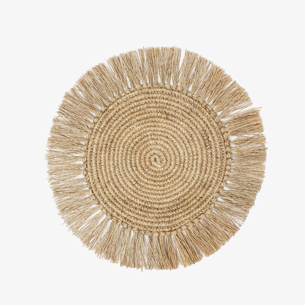 GUANABANA Round Placemat  Toast Fique w/ Fringes | Toast