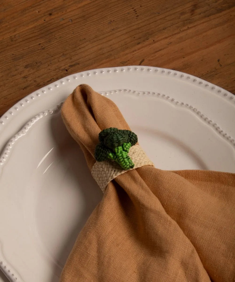 GUANABANA Napkin Ring Brocoli | Dark Green