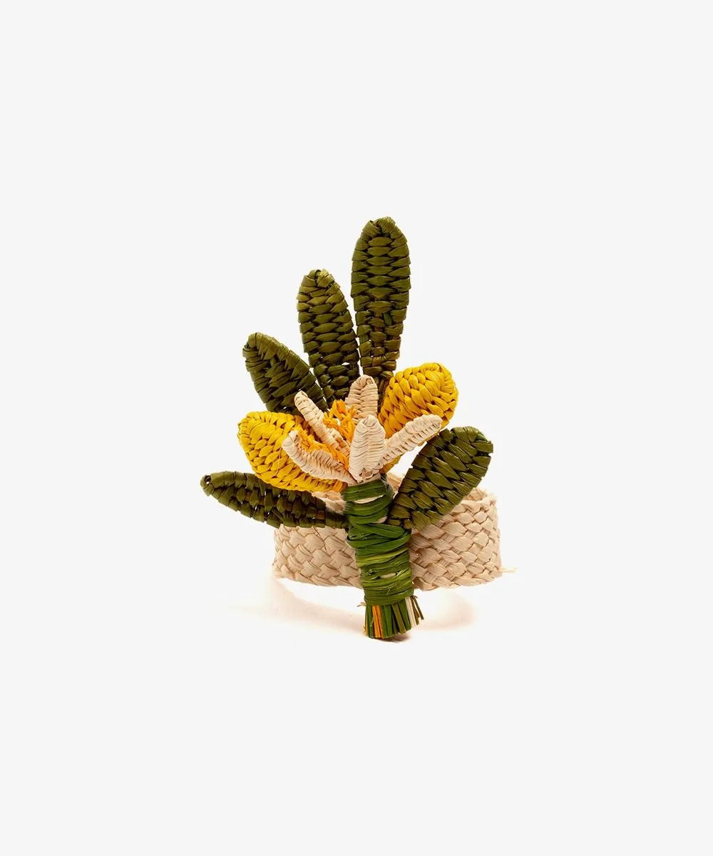 GUANABANA Napkin Ring Lemonary | Green & Yellow