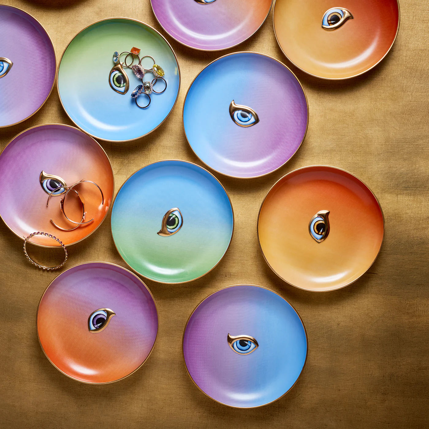 L'OBJET  Lito Plate | Purple & Orange