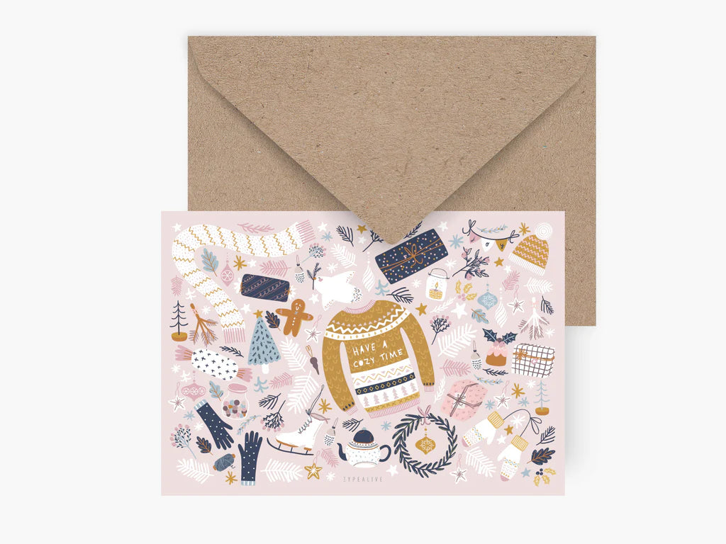 TYPELIVE Collection  of 8 Christmas cards