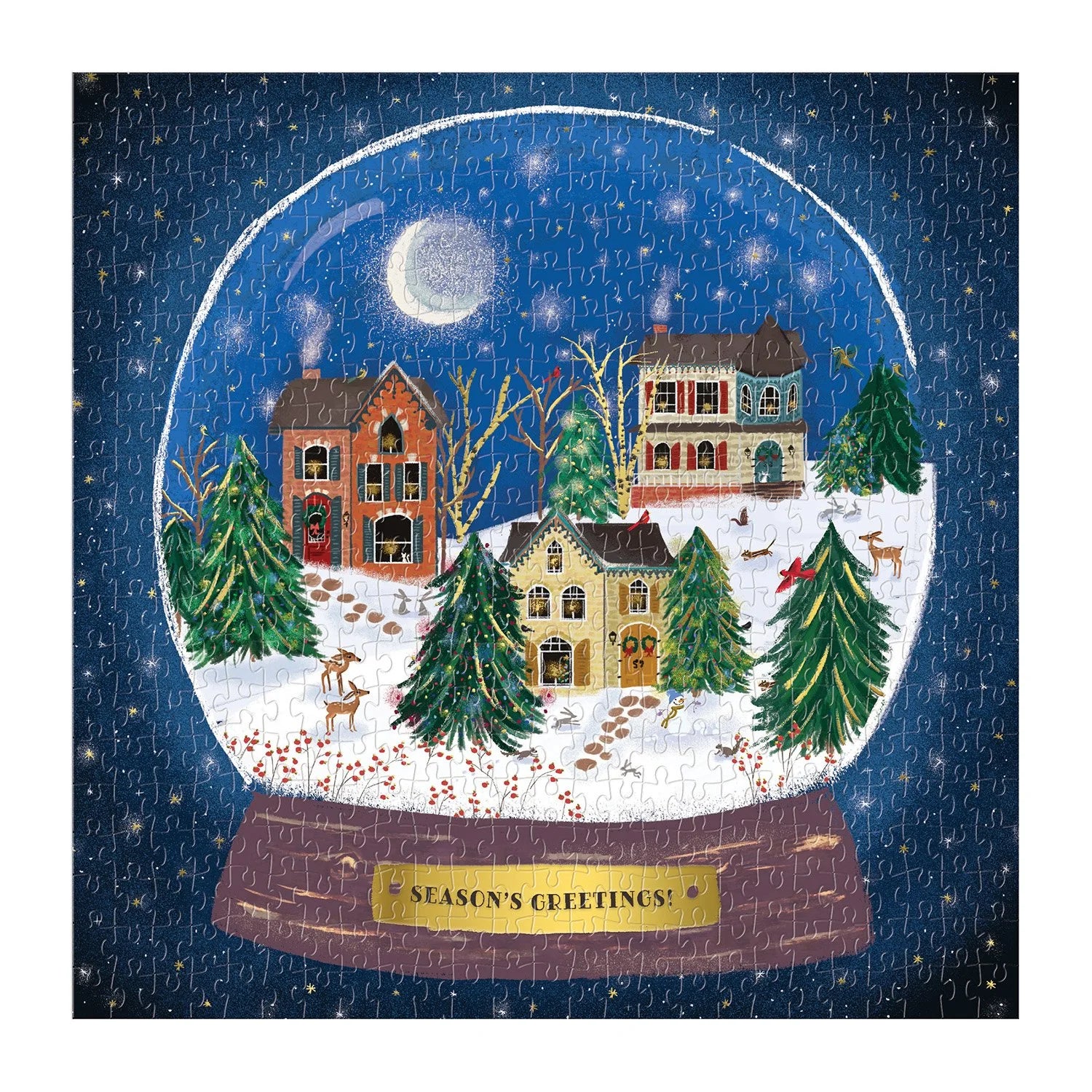 GALISON Winter Snow Globe Foil Puzzle| 500 pcs